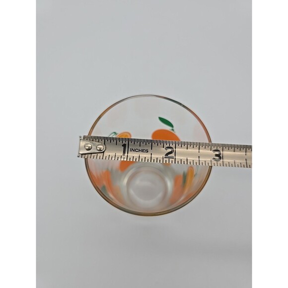 Swanky Orange Decorated Juice Tumbler  Mid-Century Glass Rare Find Pristine - Picture 10 of 12